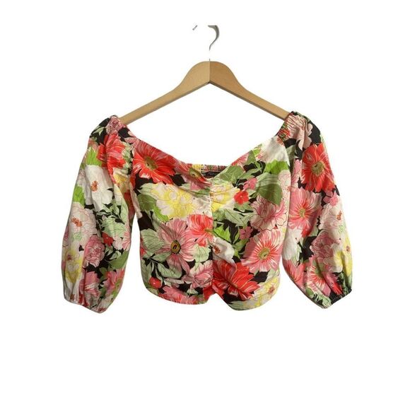 💎 Zara Floral Off the Shoulder Top - Picture 3 of 8